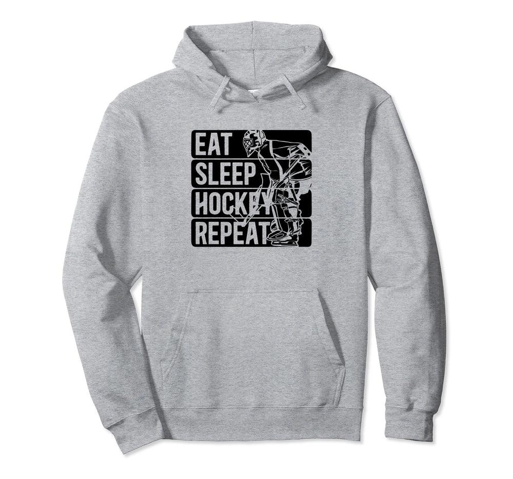 Ice Hockey Goalie Goalkeeper Eat Hoodie - Fun Novelty Design Men Women