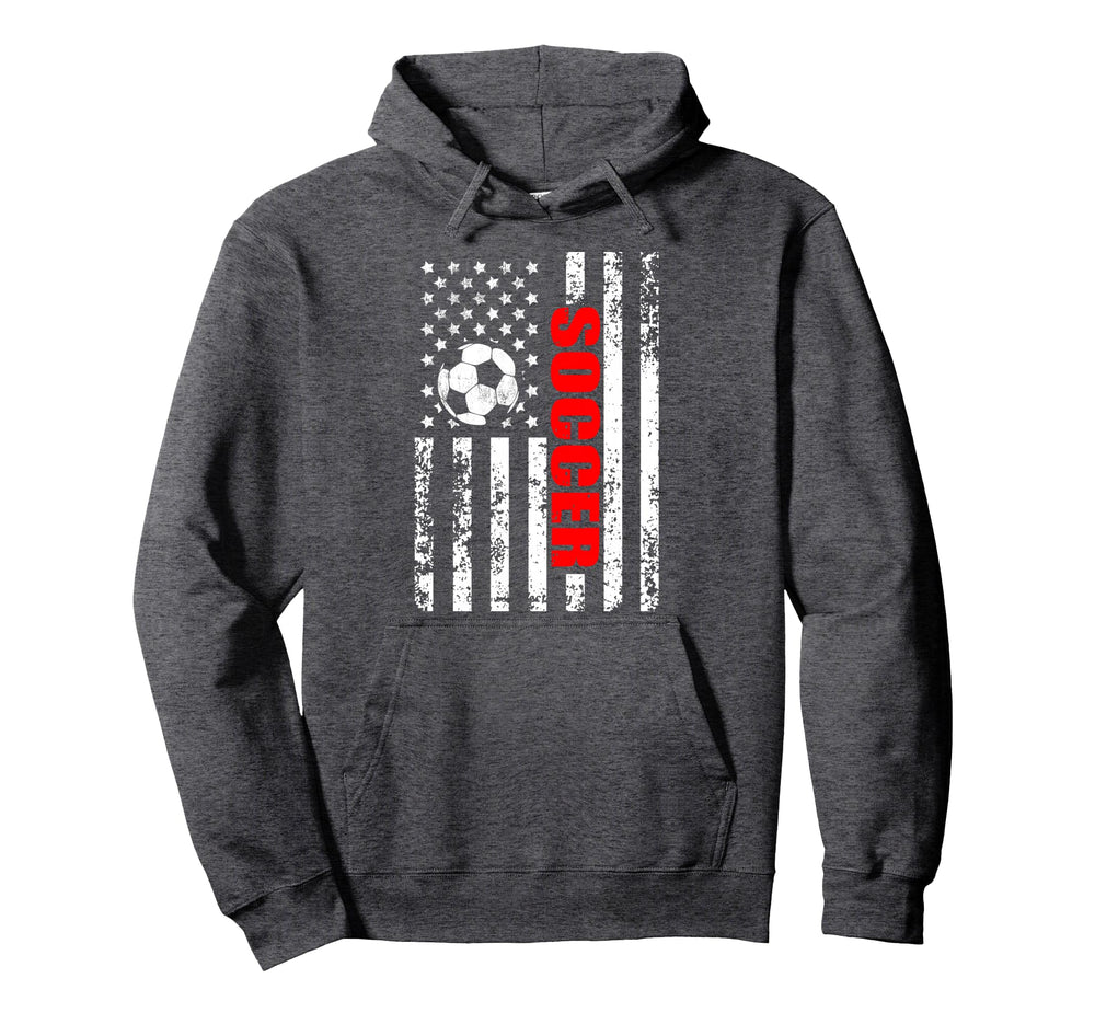 Us American Flag Soccer Patriotic Soccer Hoodie - Novelty Apparel Men Women