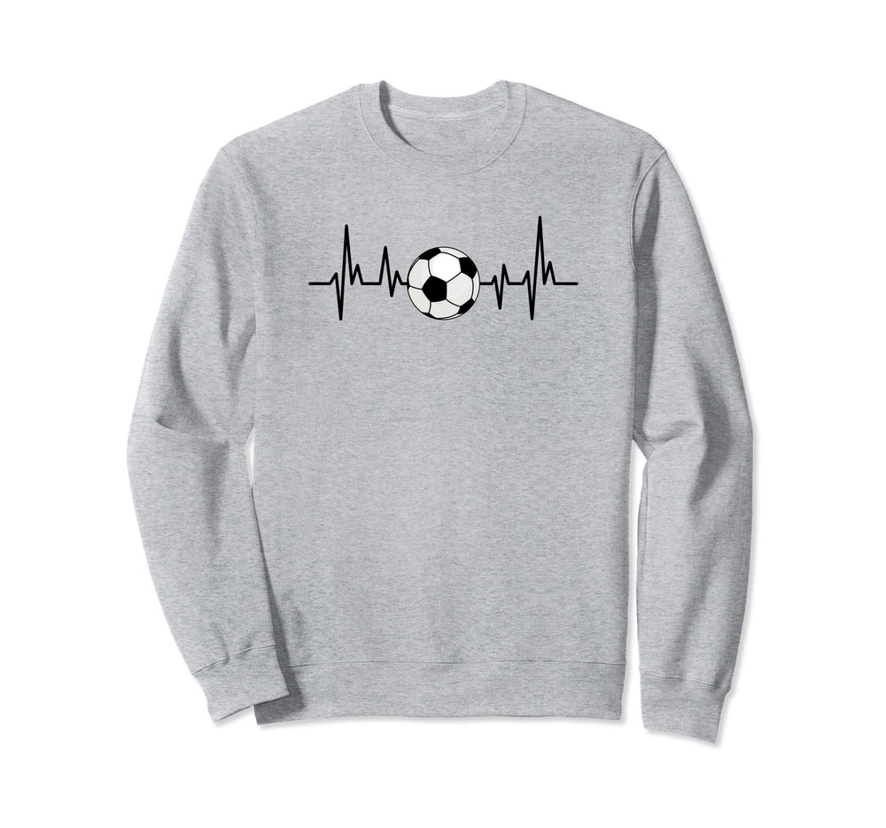 Funny Game Day Soccer Heartbeat Pulse Sweatshirt - Streetwear Style Unisex