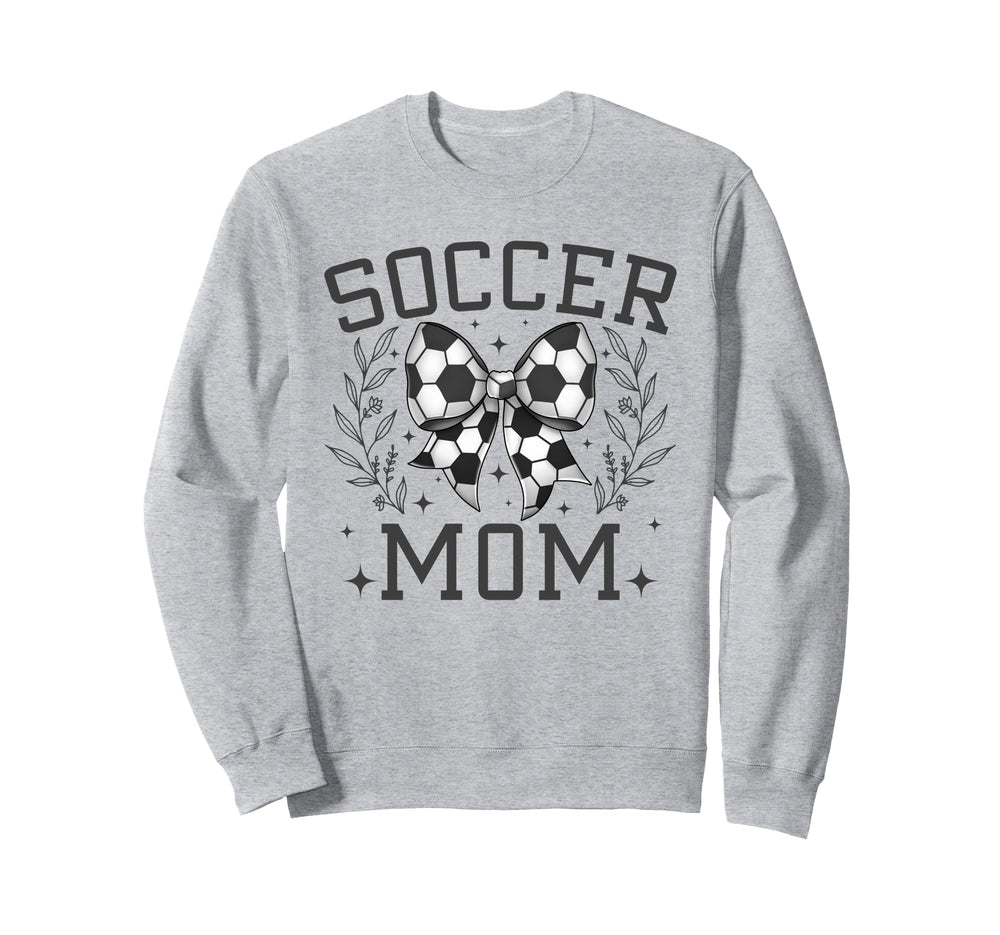 Coquette Bow Soccer Mom Game Day Sweatshirt - Unique Graphic Men Women