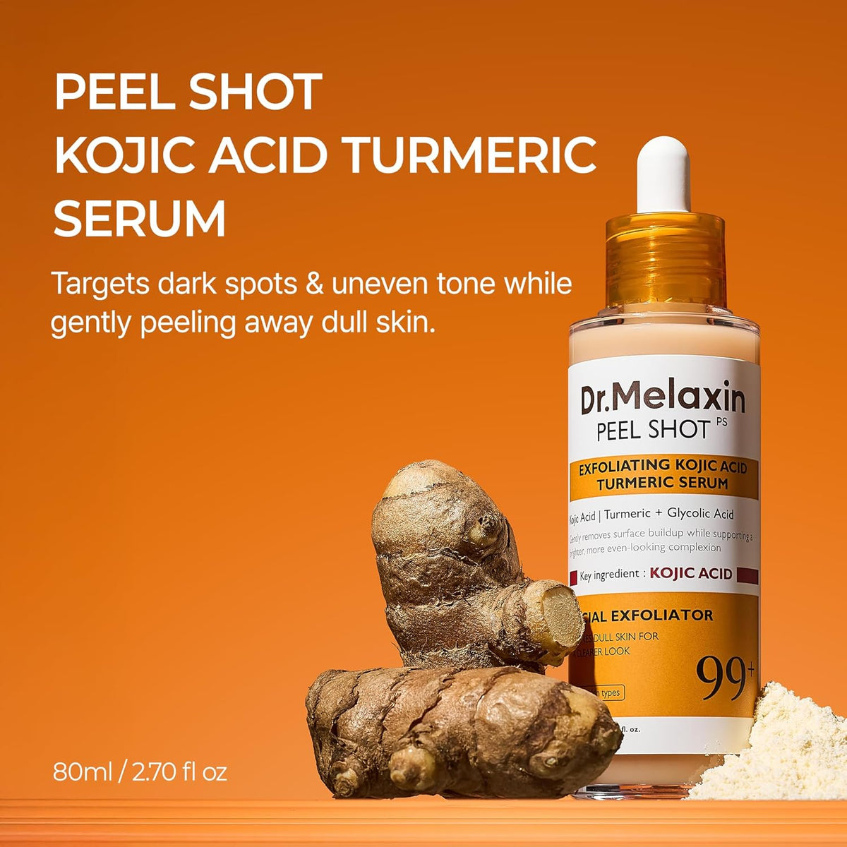 Dr. Melaxin Peel Shot Exfoliating Kojic Acid Turmeric Serum - Snipetell