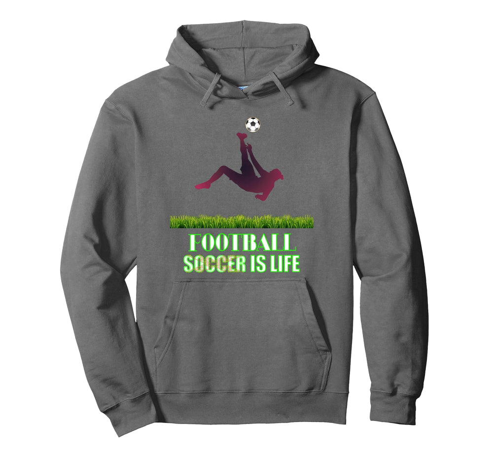Soccer Is Life Bold Modern Hoodie - Casual Everyday Wear Men Women