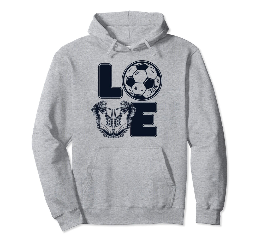 Love Futbol Fu Ball Goal Keeper Hoodie - Fun Novelty Design for Adults