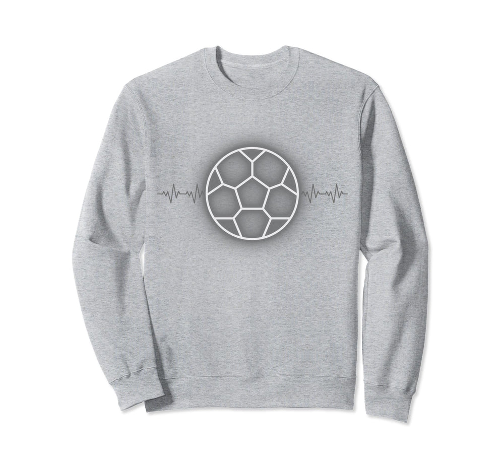 Heartbeat Soccer Dad Exercise Sweatshirt - Fun Novelty Design Men Women