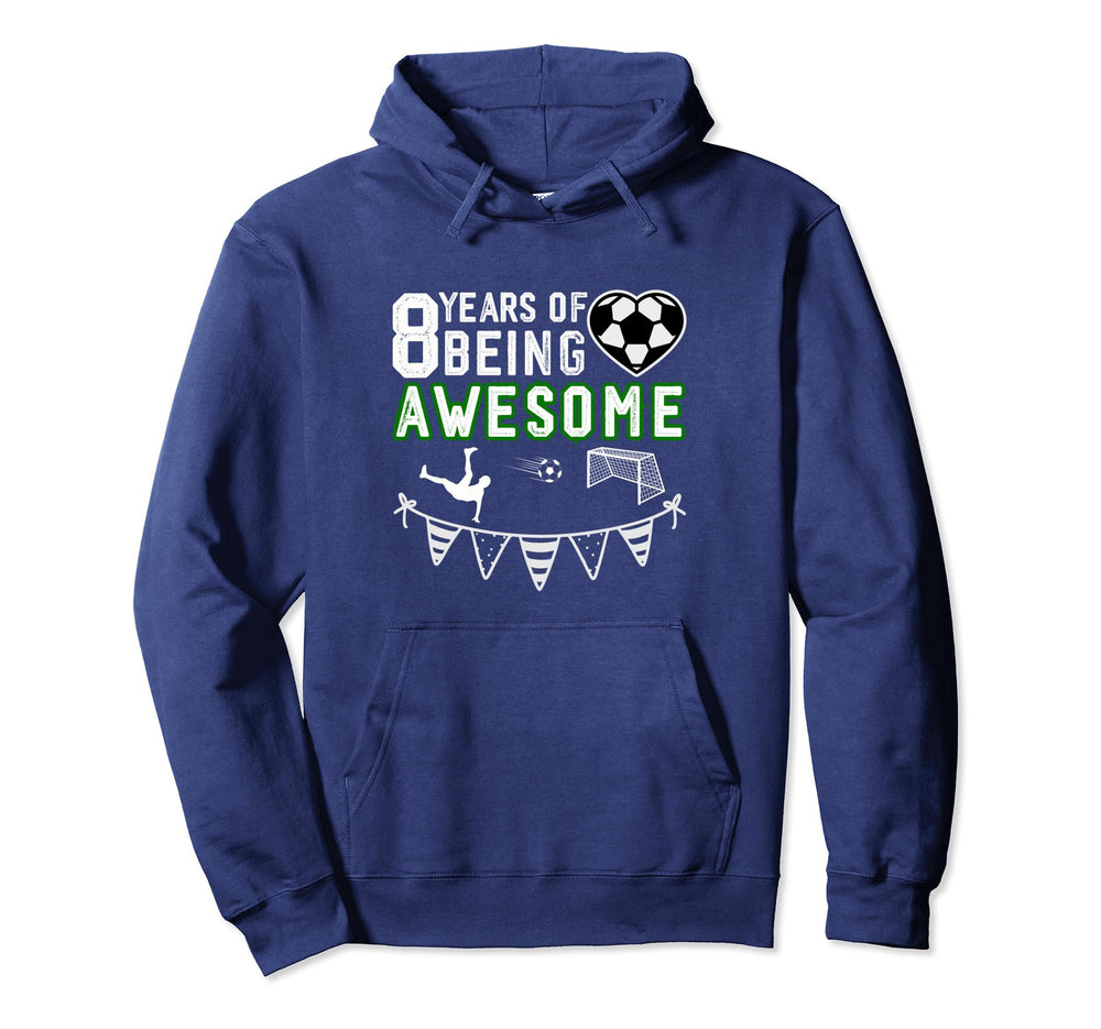 8 Year Old Birthday Soccer 8Th Birthday Hoodie - Graphic Print Men Women