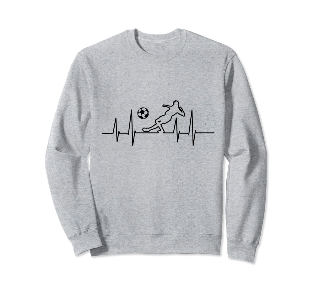 Heartbeat Soccer Sweatshirt - Custom Art Print Men Women