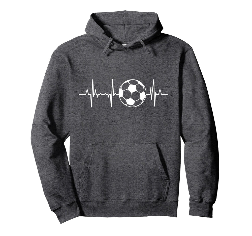 Soccer Heartbeat Hoodie - Novelty Apparel for Adults