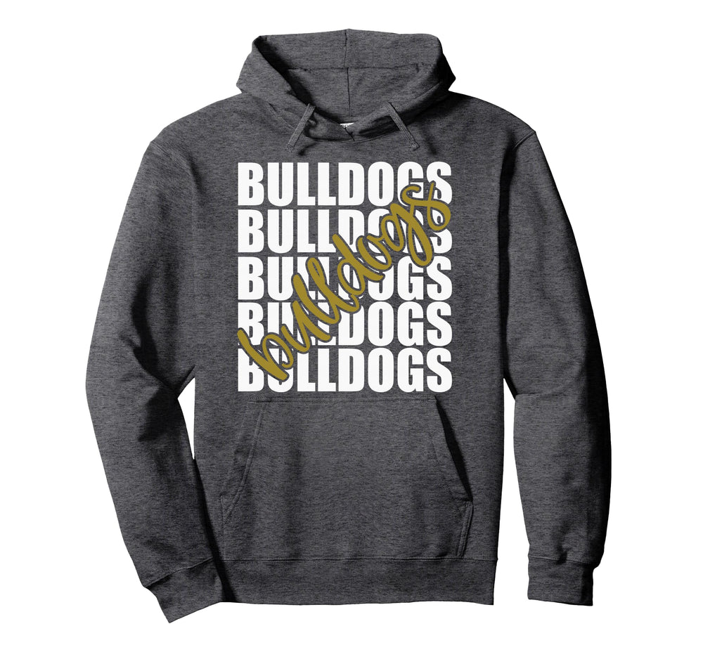 Bulldogs Gold School Sports Fan Team Hoodie - Custom Art Print Men Women