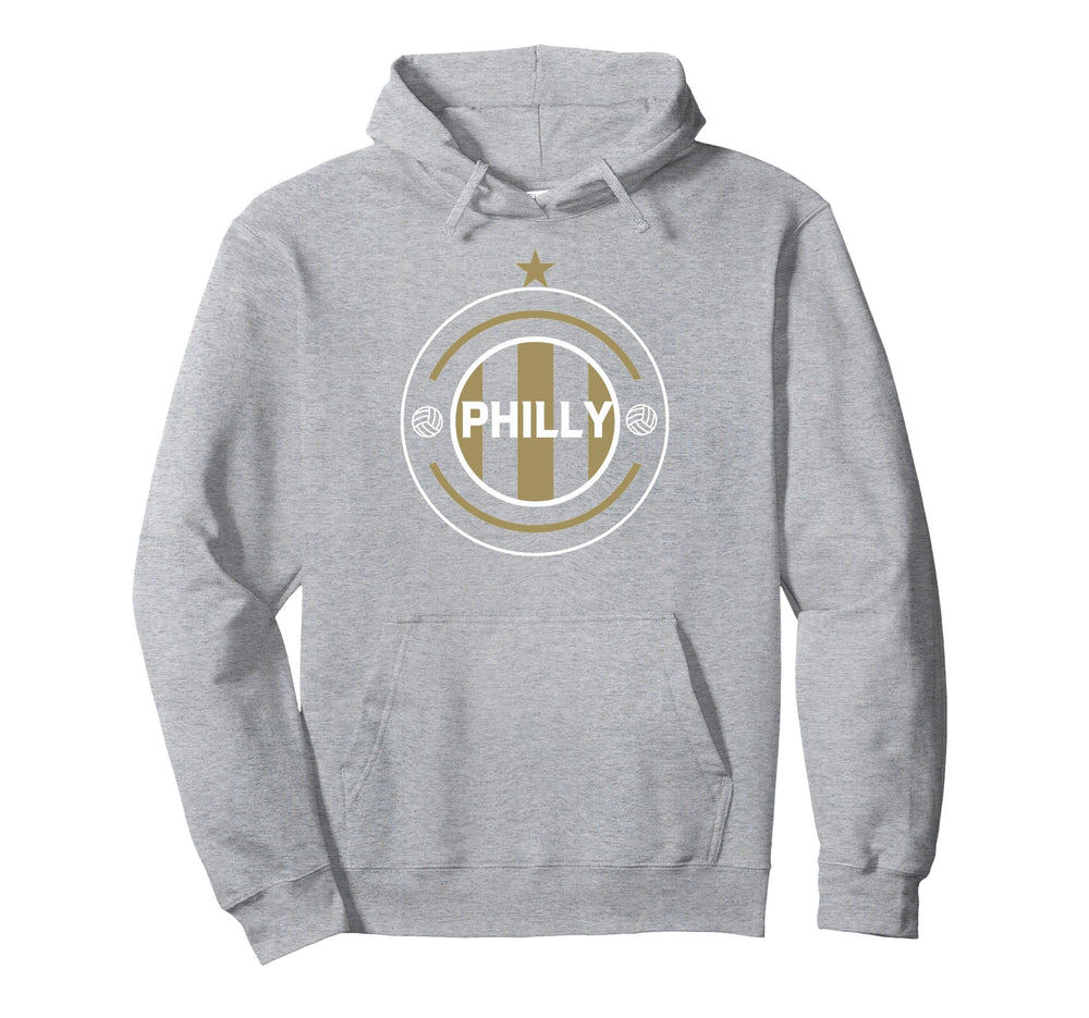 Philadelphia Soccer Jersey Crest Hoodie - Unique Graphic Unisex