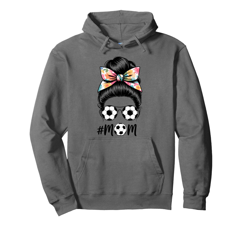 Messy Bun Bandana Soccer Mom Soccer Hoodie - Unique Graphic for Adults