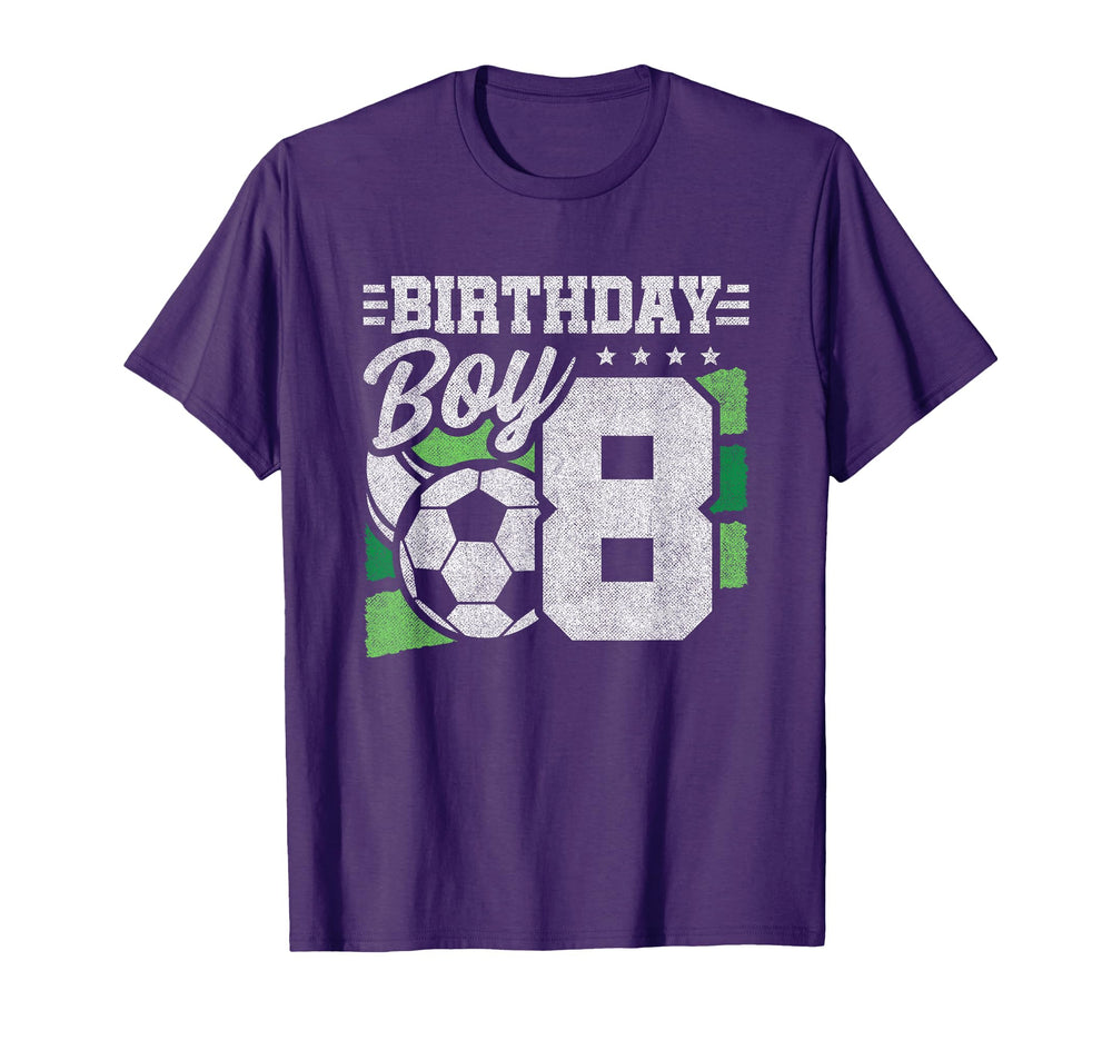8 Year Old Soccer Birthday 8Th T-Shirt - Streetwear Style for Adults