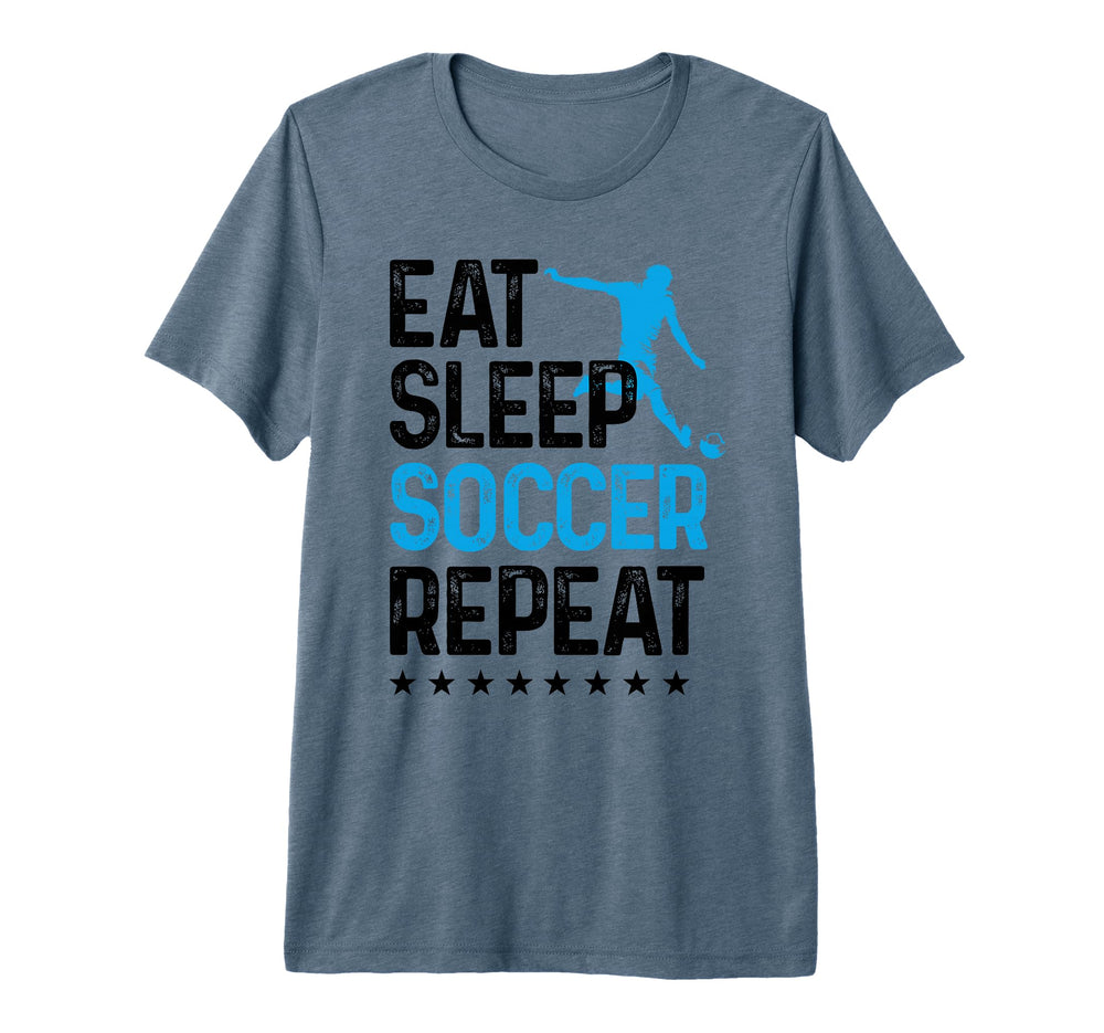 Eat Sleep Soccer Repeat Sport Player T-Shirt - Unique Graphic for Adults