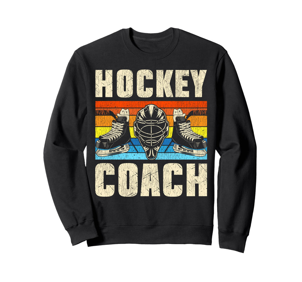 Ice Hockey Coach Goalkeeper Sweatshirt - Minimalist Print for Adults