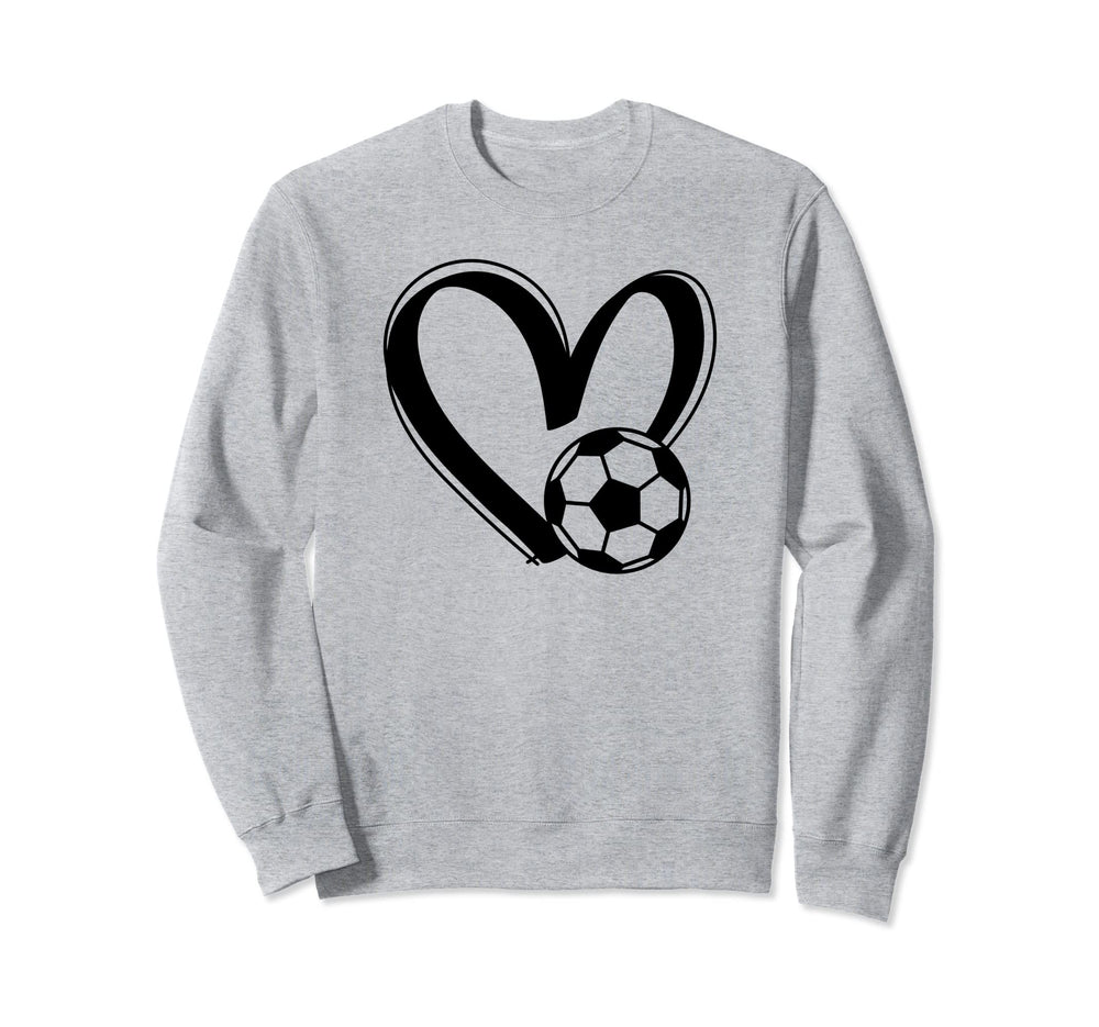 Soccer Ball Heart Sweatshirt - Streetwear Style Men Women