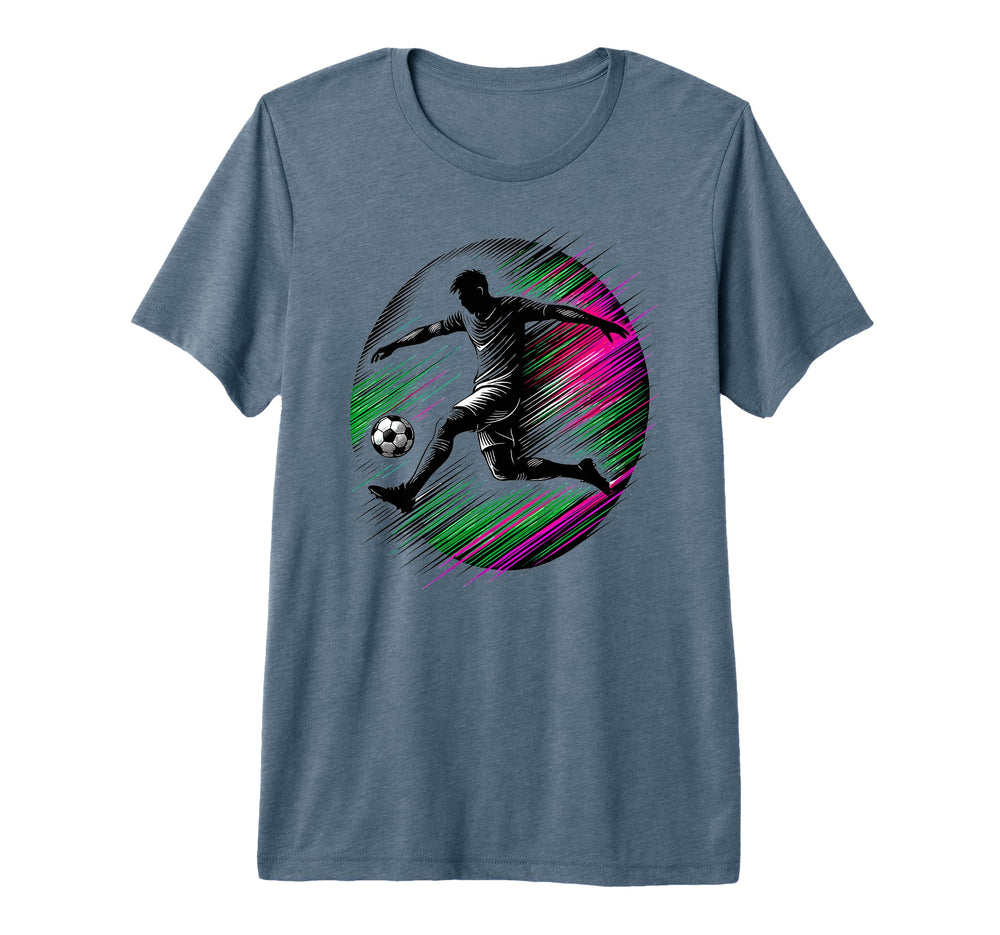 High Impact Soccer Teens And Fans Tri T-Shirt - Custom Art Print Unisex