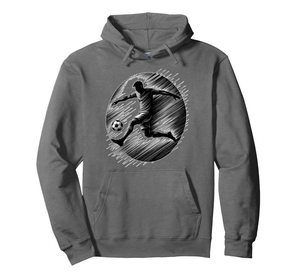 Soccer Motion Teen And Male Athletes Hoodie - Trendy Graphic for Adults