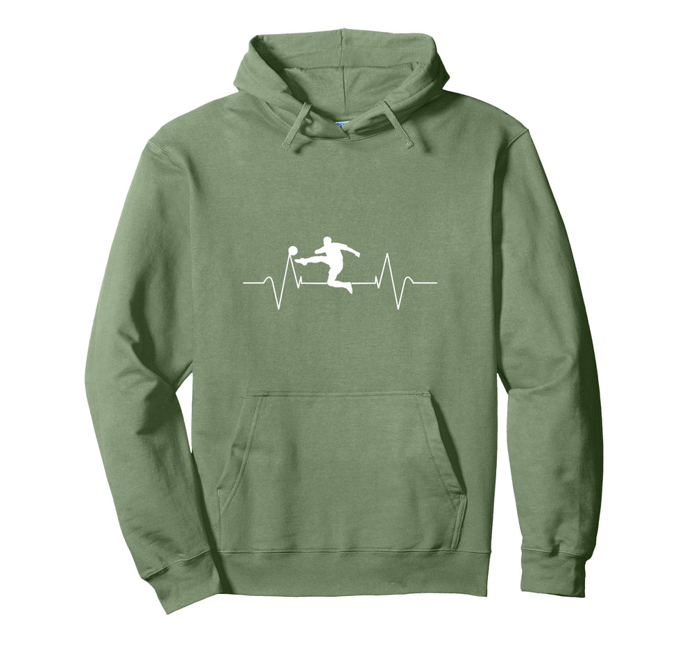 Soccer Heartbeat Soccer Player Gift Hoodie - Graphic Print Men Women