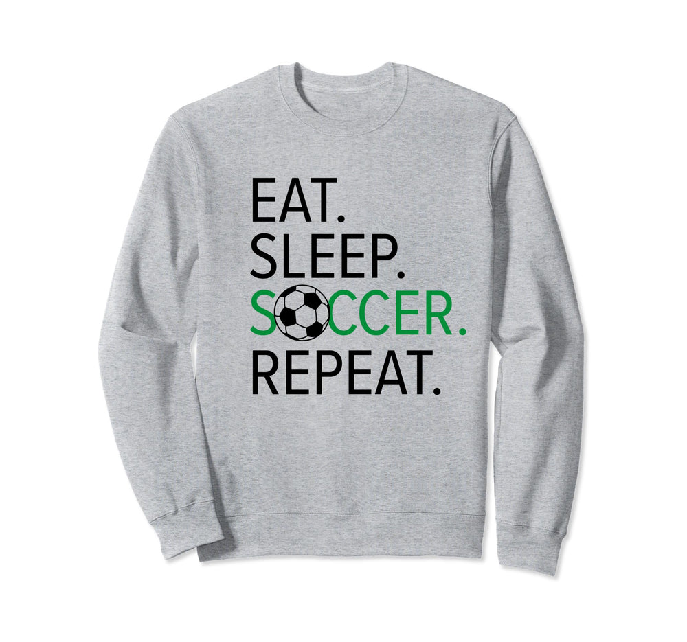 Soccer Player Eat Sleep Soccer Sweatshirt - Custom Art Print for Adults