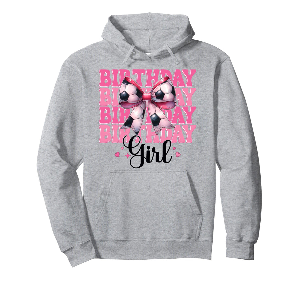 Birthday Soccer Soccer Mom Mama Coquette Bow Hoodie - Trendy Graphic Unisex