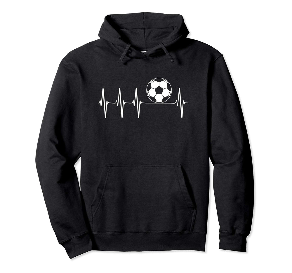 Soccer Heartbeat Hoodie - Casual Everyday Wear Men Women