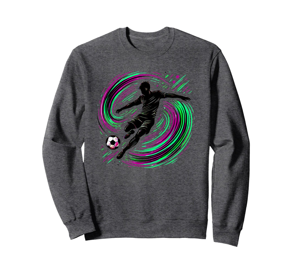 Powerful Soccer Kick Male Athletes Sweatshirt - Novelty Apparel for Adults