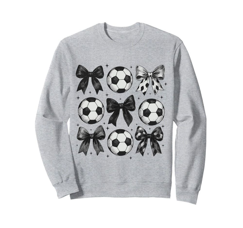 Soccer Coquette Bow Funny Soccer Sweatshirt - Fun Novelty Design Men Women