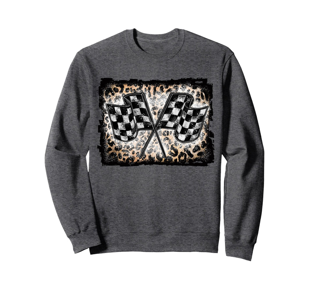 Racing Flags Racer Checkered Race Sweatshirt - Casual Everyday Wear Unisex