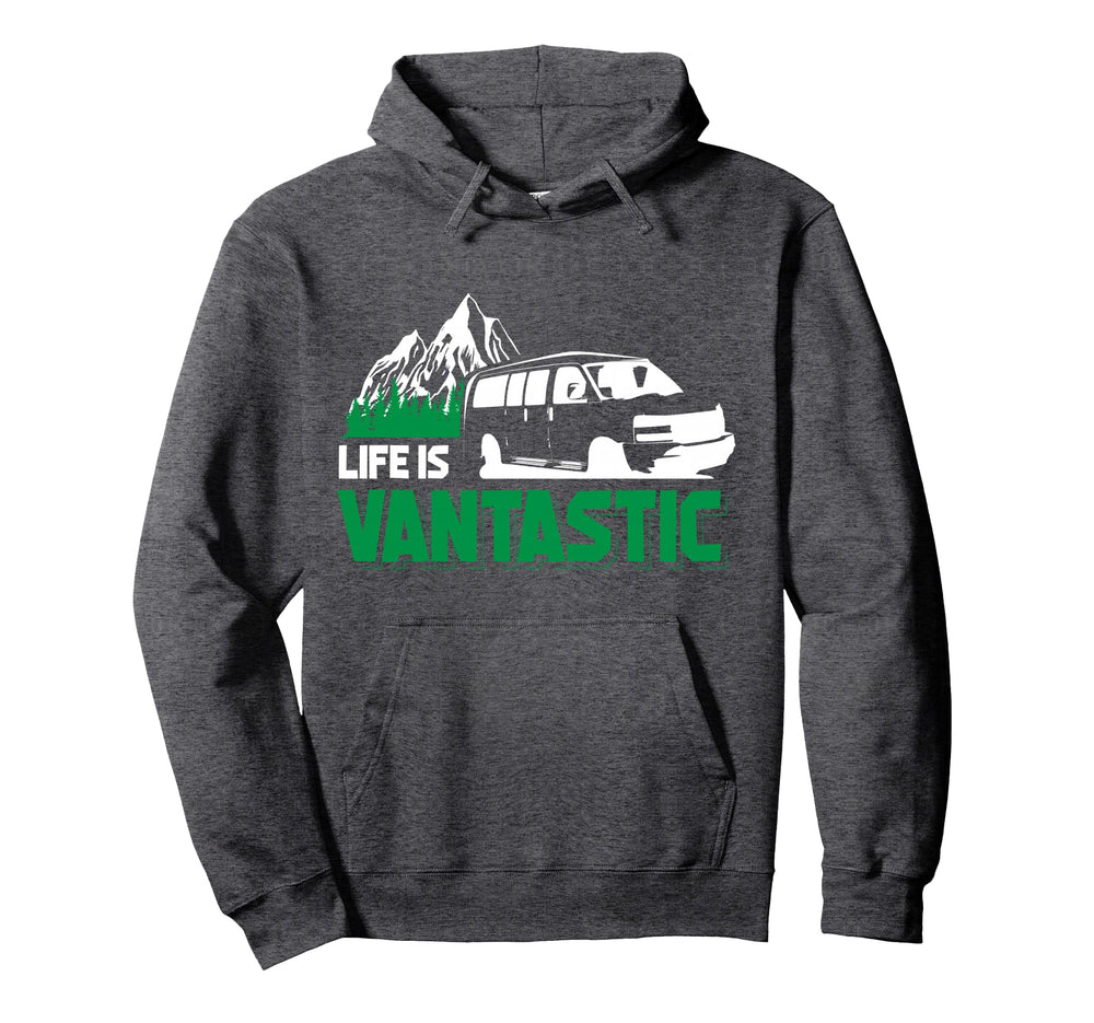 Camper Van Travel Life Is Vantastic Hoodie - Unique Graphic for Adults