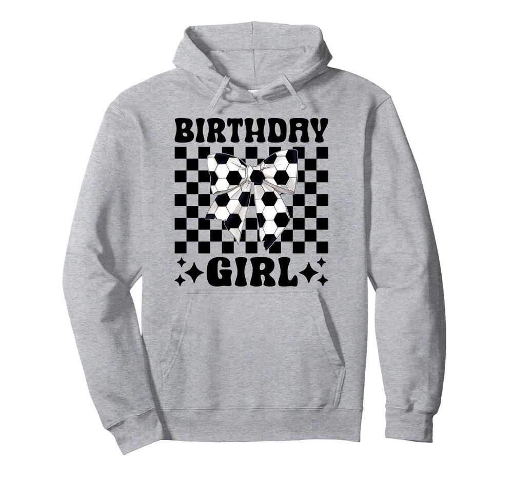 Birthday Soccer Coquette Bow Hoodie - Unique Graphic Men Women