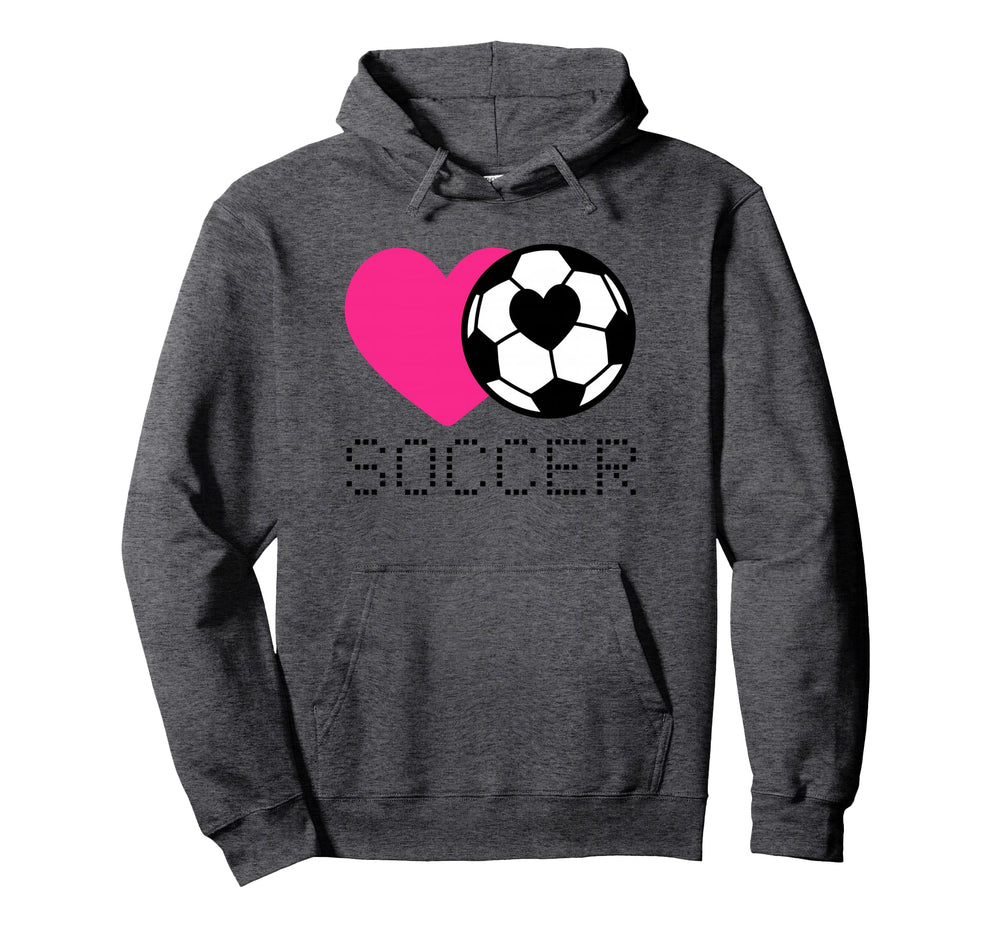 Soccer Lover Heart And Ball Hoodie - Streetwear Style Men Women