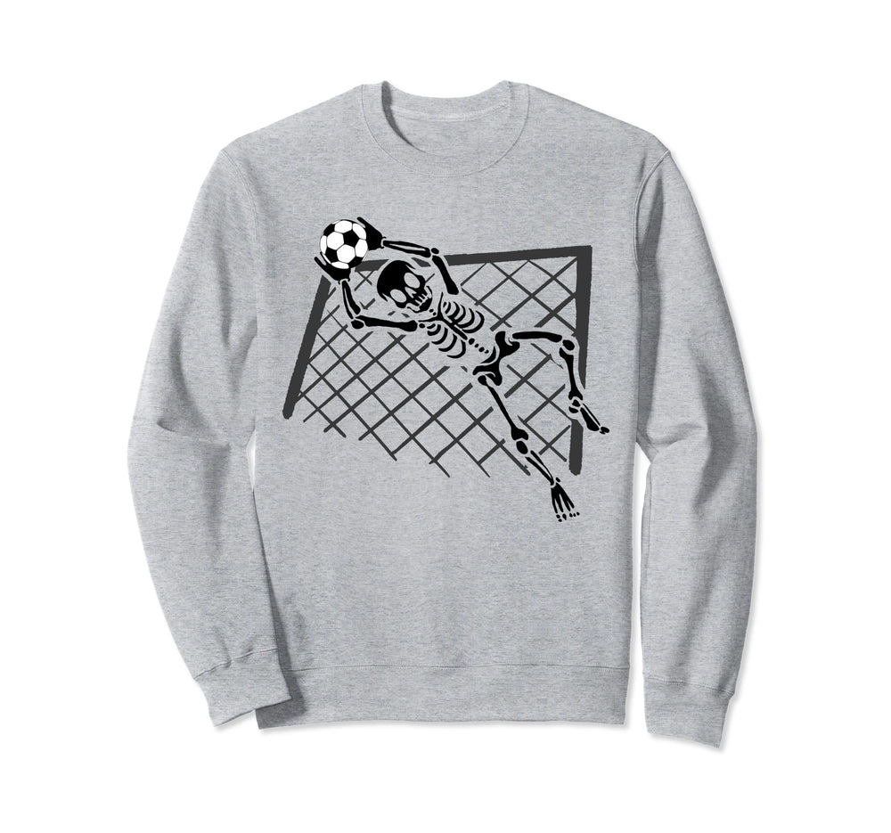 Skeleton Goalkeeper Soccer Goalie Sweatshirt - Custom Art Print for Adults