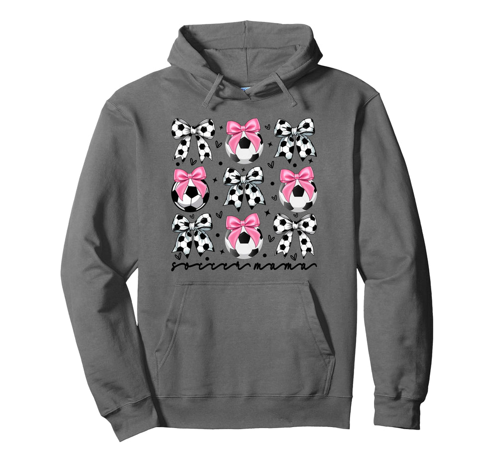 Coquette Soccer Bow Mom Soccer Mama Hoodie - Fun Novelty Design for Adults