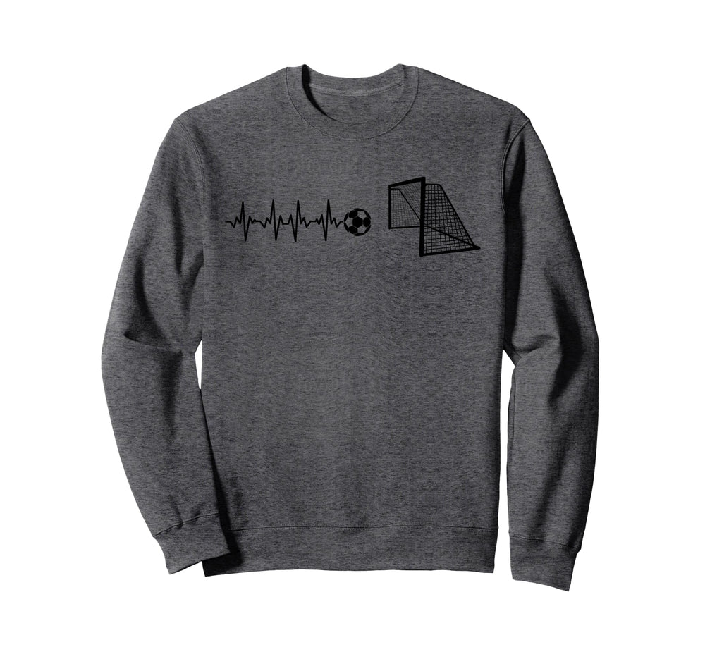 Funny Soccer Heartbeat Ecg Sweatshirt - Custom Art Print Men Women