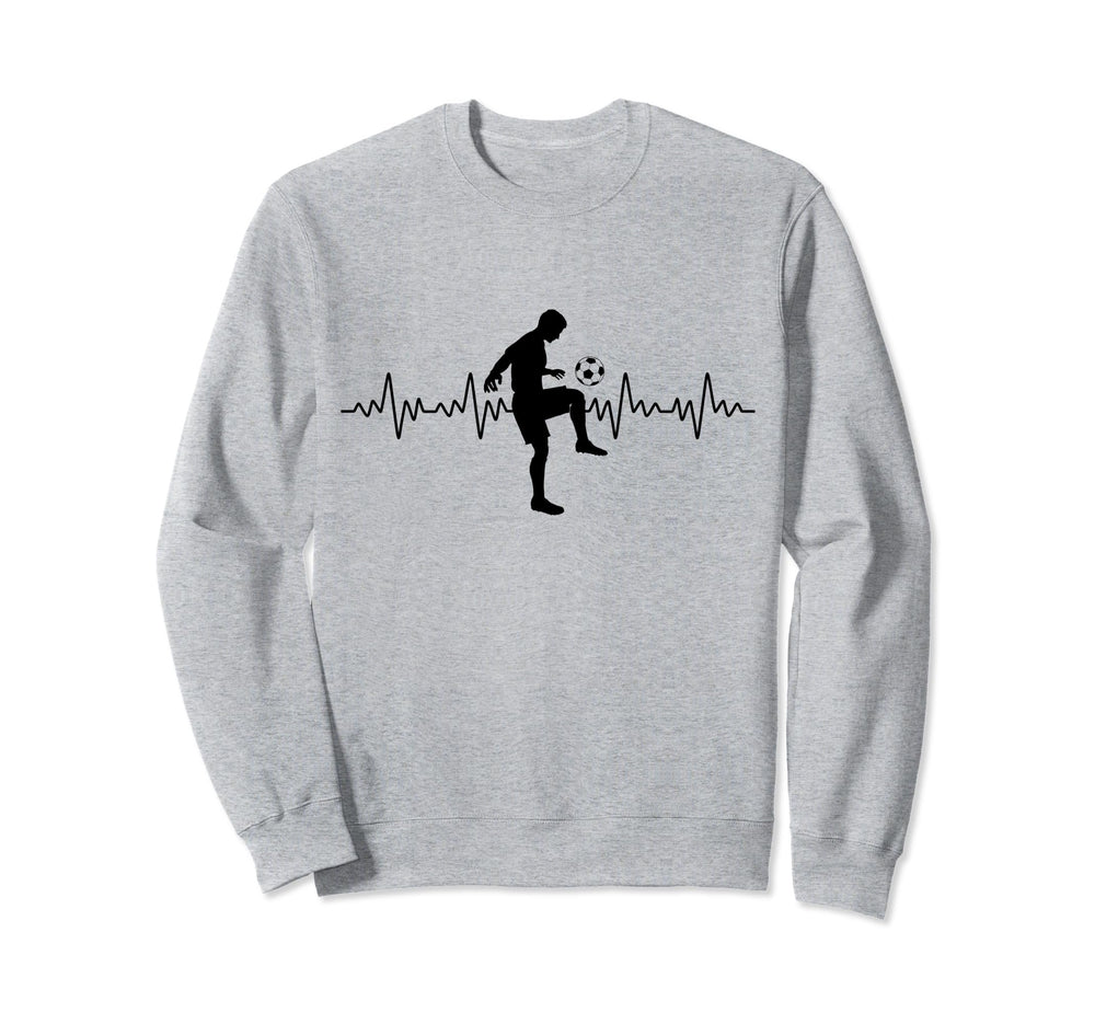 Football Heartbeat Soccer Lovers Sweatshirt - Trendy Graphic Men Women