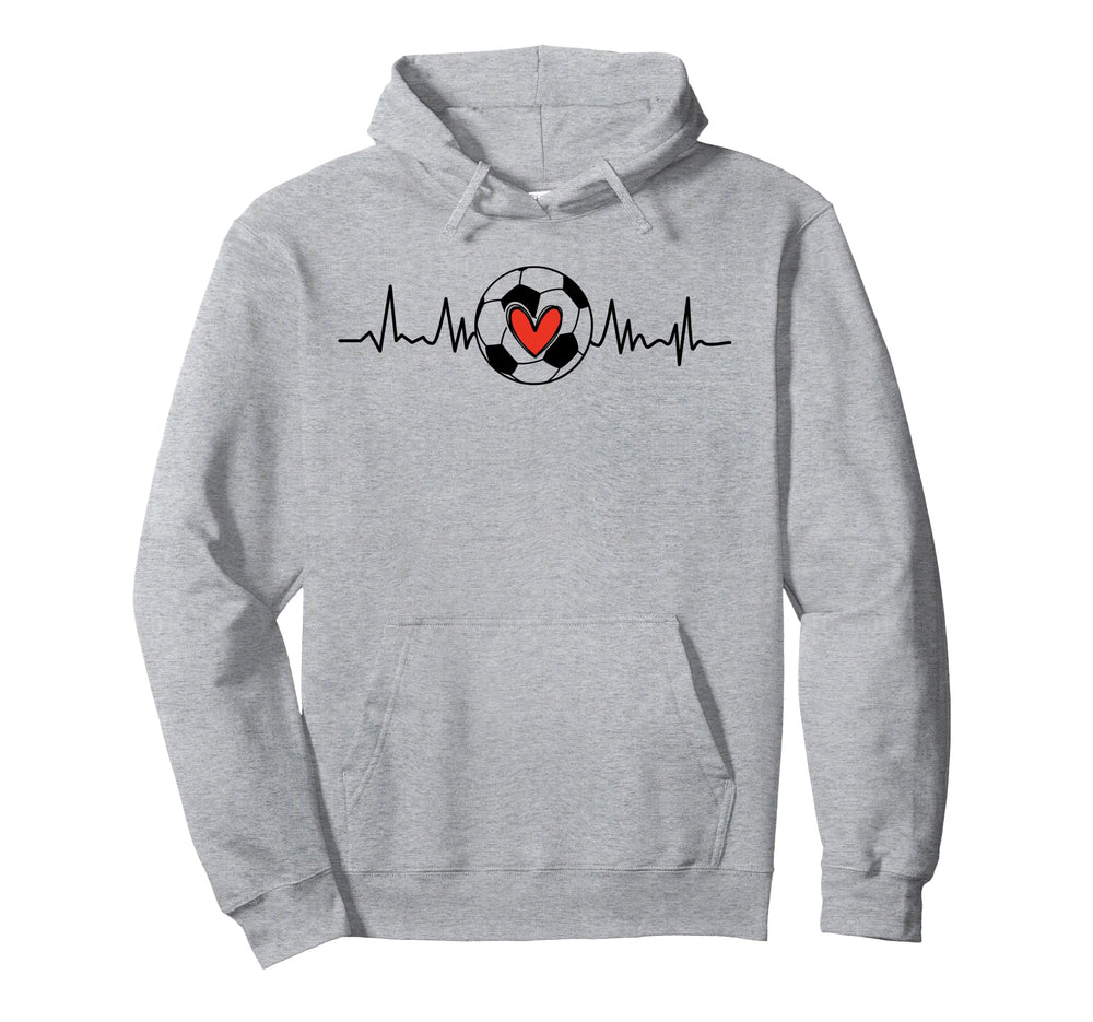 Soccer Heartbeat Soccer Ball Soccer Hoodie - Novelty Apparel for Adults