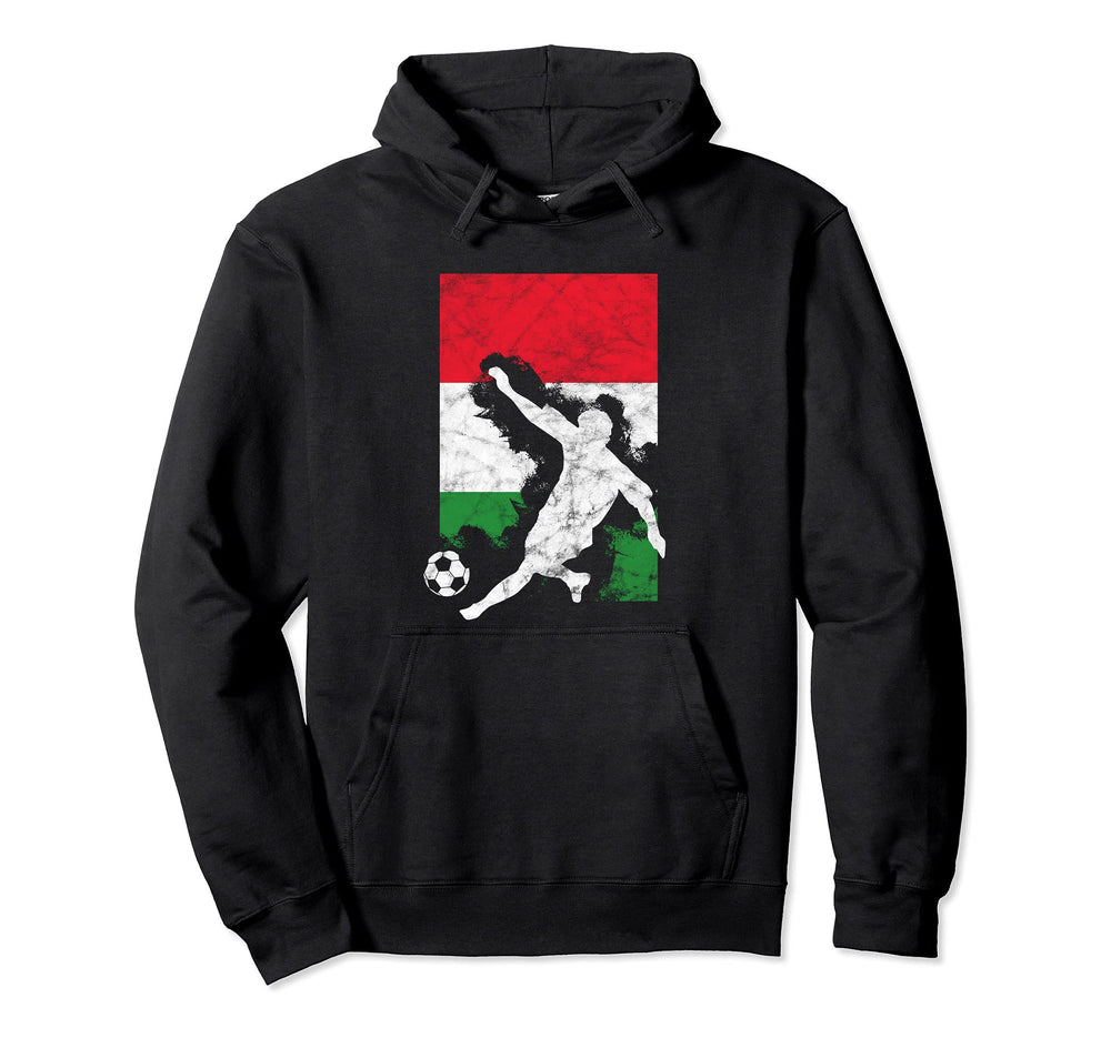 Italy Flag Italian Soccer Player Coach Hoodie - Fun Novelty Design Unisex