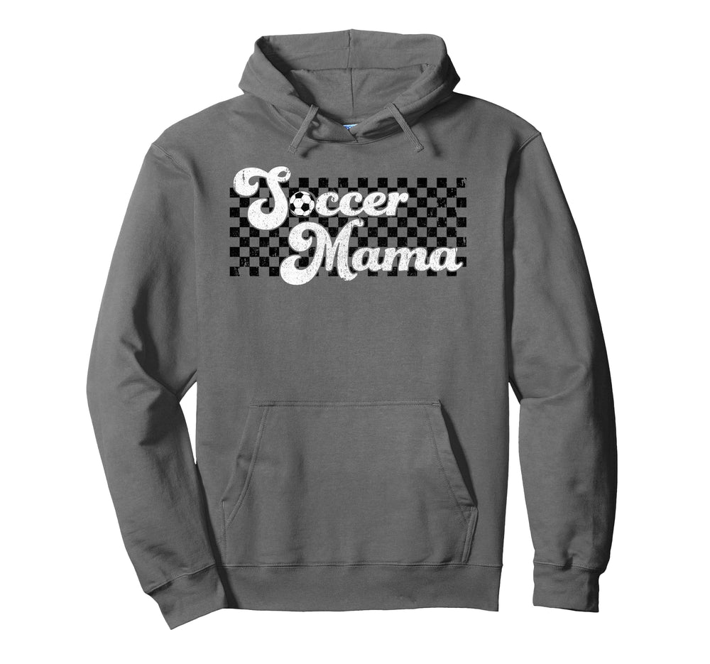 Soccer Mama Soccer Mom Checkered Mothers Hoodie - Novelty Apparel Unisex