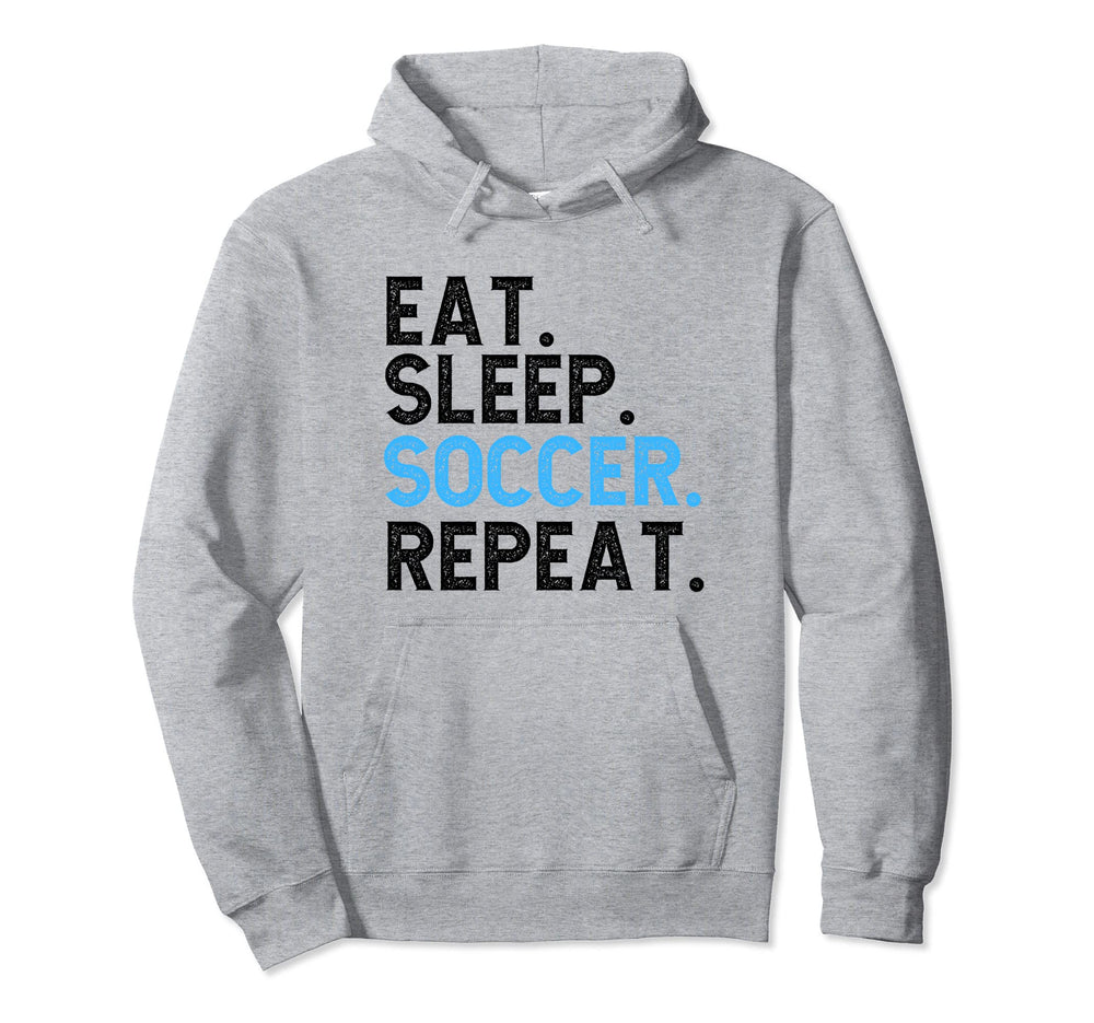 Eat Sleep Soccer Repeat Soccer Player Hoodie - Minimalist Print Men Women
