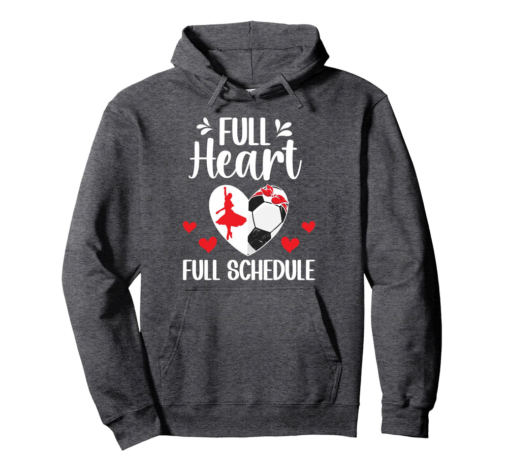Full Heart Dance And Soccer Mom Hoodie - Minimalist Print for Adults