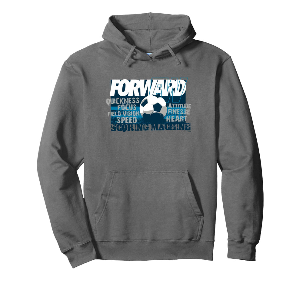 Soccer Forward Scoring Machine Hoodie - Casual Everyday Wear for Adults