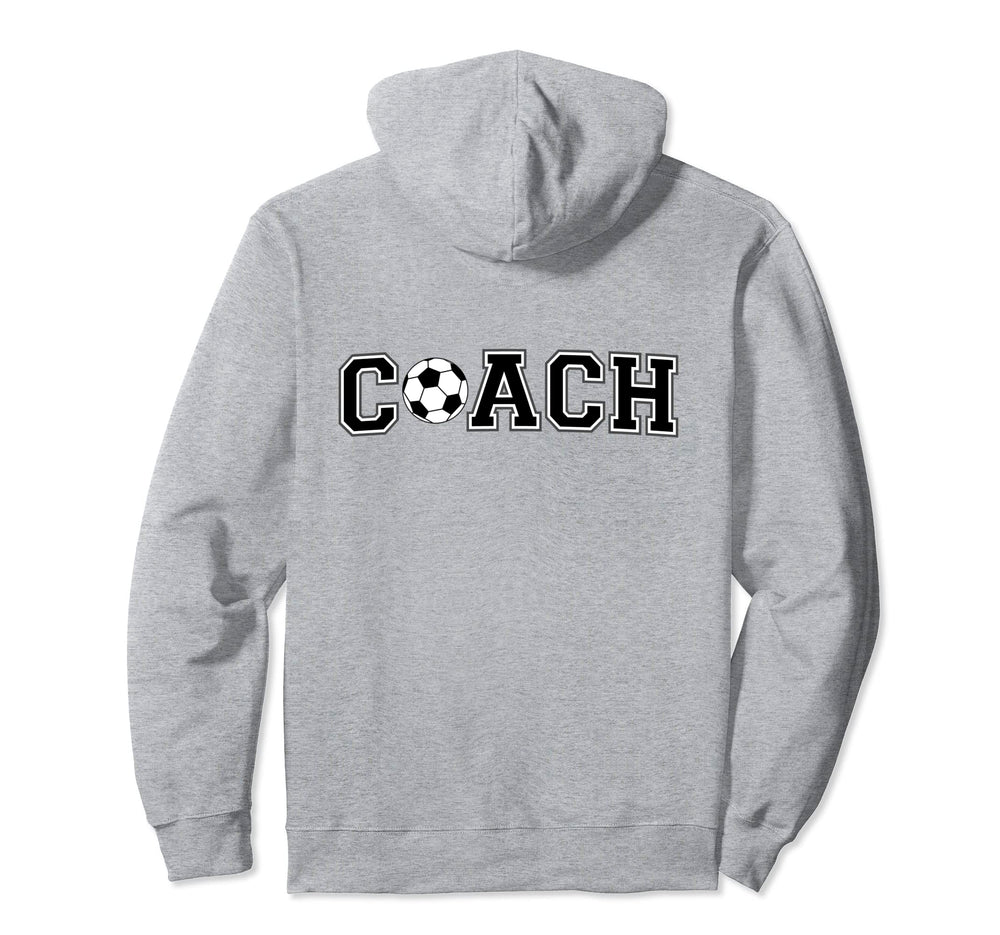 Soccer Coach Coaching Staff Back Hoodie - Fun Novelty Design for Adults