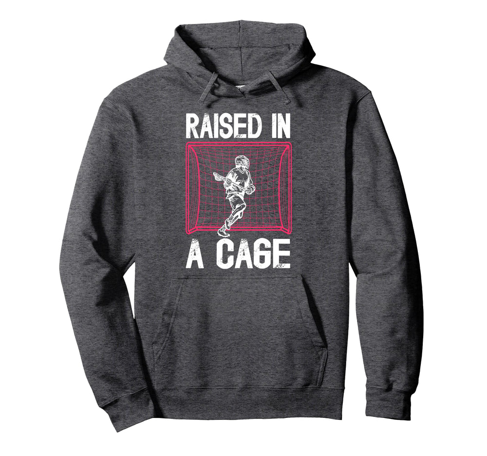 Raised Cage Lacrosse Goalkeeper Hoodie - Fun Novelty Design Men Women