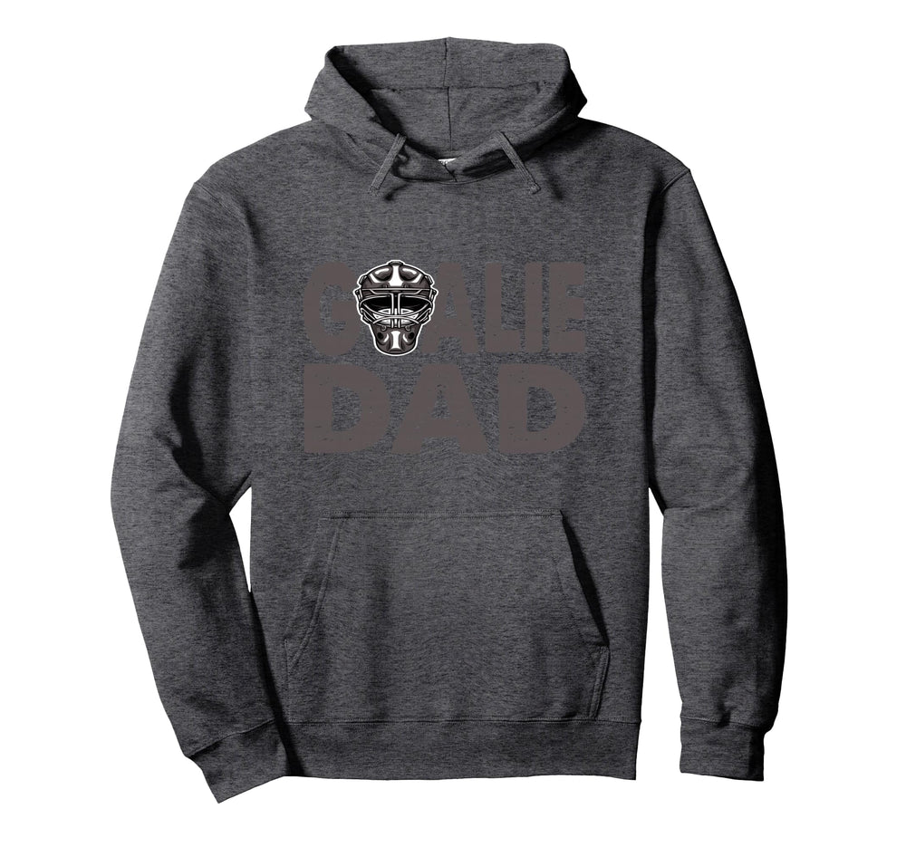 Ice Hockey Goalkeeper Dad Hoodie - Minimalist Print for Adults