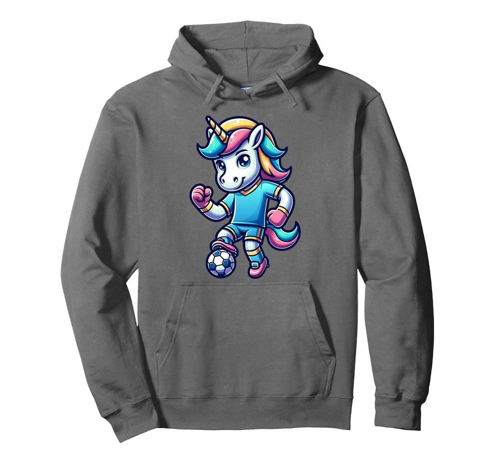 Footballer Unicorn Fans Soccer Team Hoodie - Fun Novelty Design Men Women