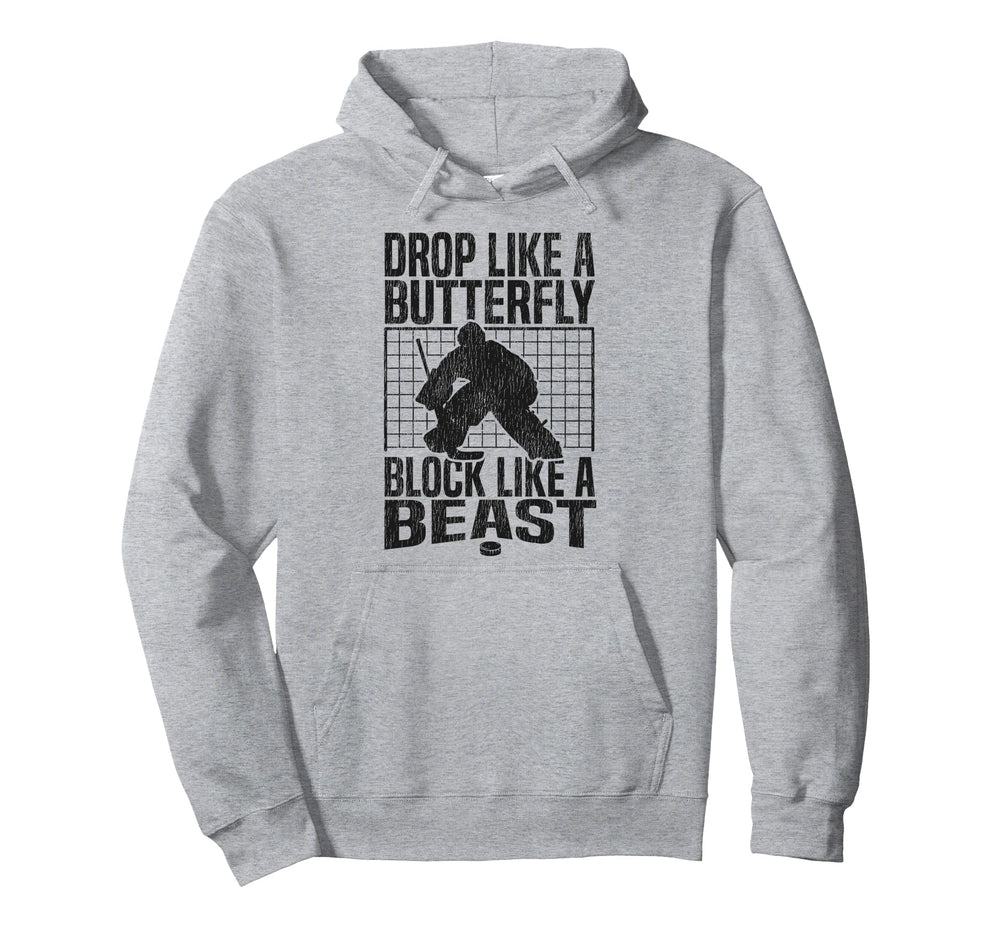 Ice Hockey Goalie Goalkeeper Drop Hoodie - Streetwear Style for Adults