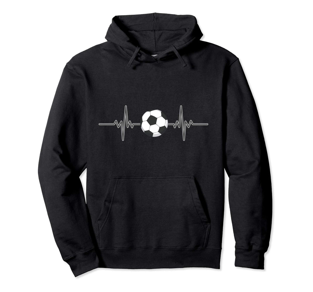 Soccer Heartbeat I Soccer Ball I Hoodie - Custom Art Print Men Women