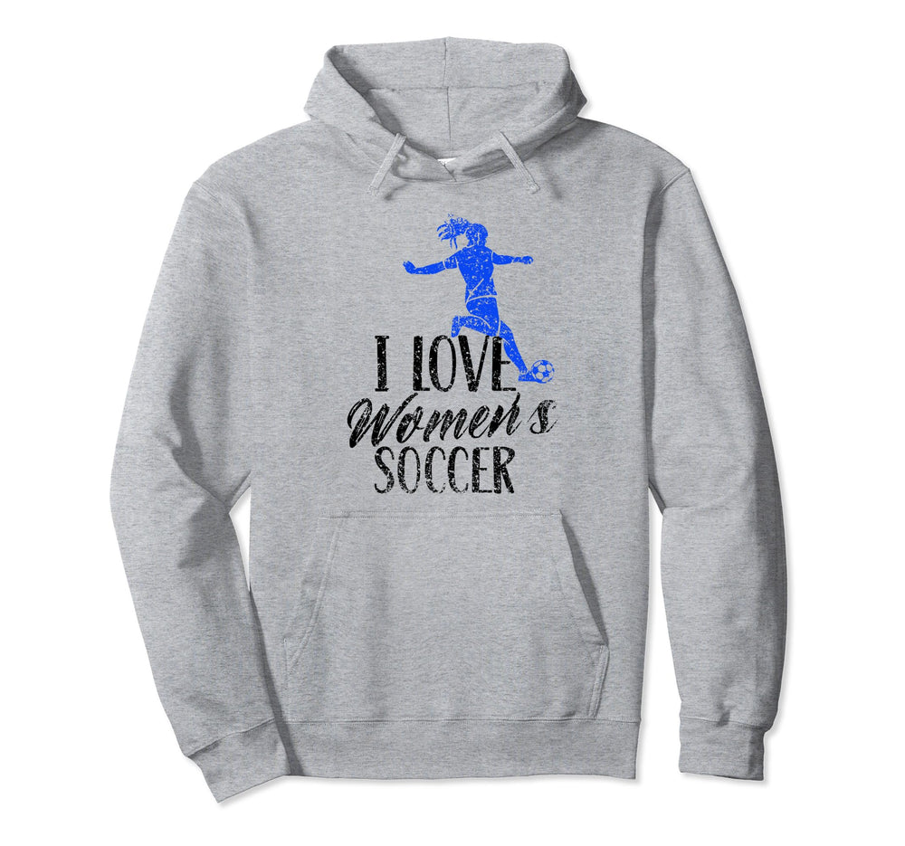I Love Womens Soccer Team Player Hoodie - Trendy Graphic Unisex