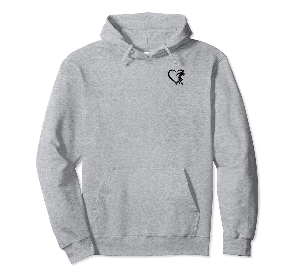 Soccer Player Heart Soccer Ball Heart Hoodie - Streetwear Style Men Women