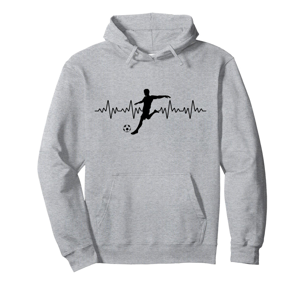 Football Heartbeat Soccer Lovers Hoodie - Aesthetic Graphic for Adults