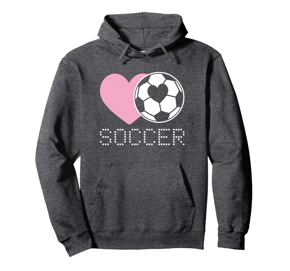 Soccer Lover Heart And Ball Hoodie - Unique Graphic for Adults